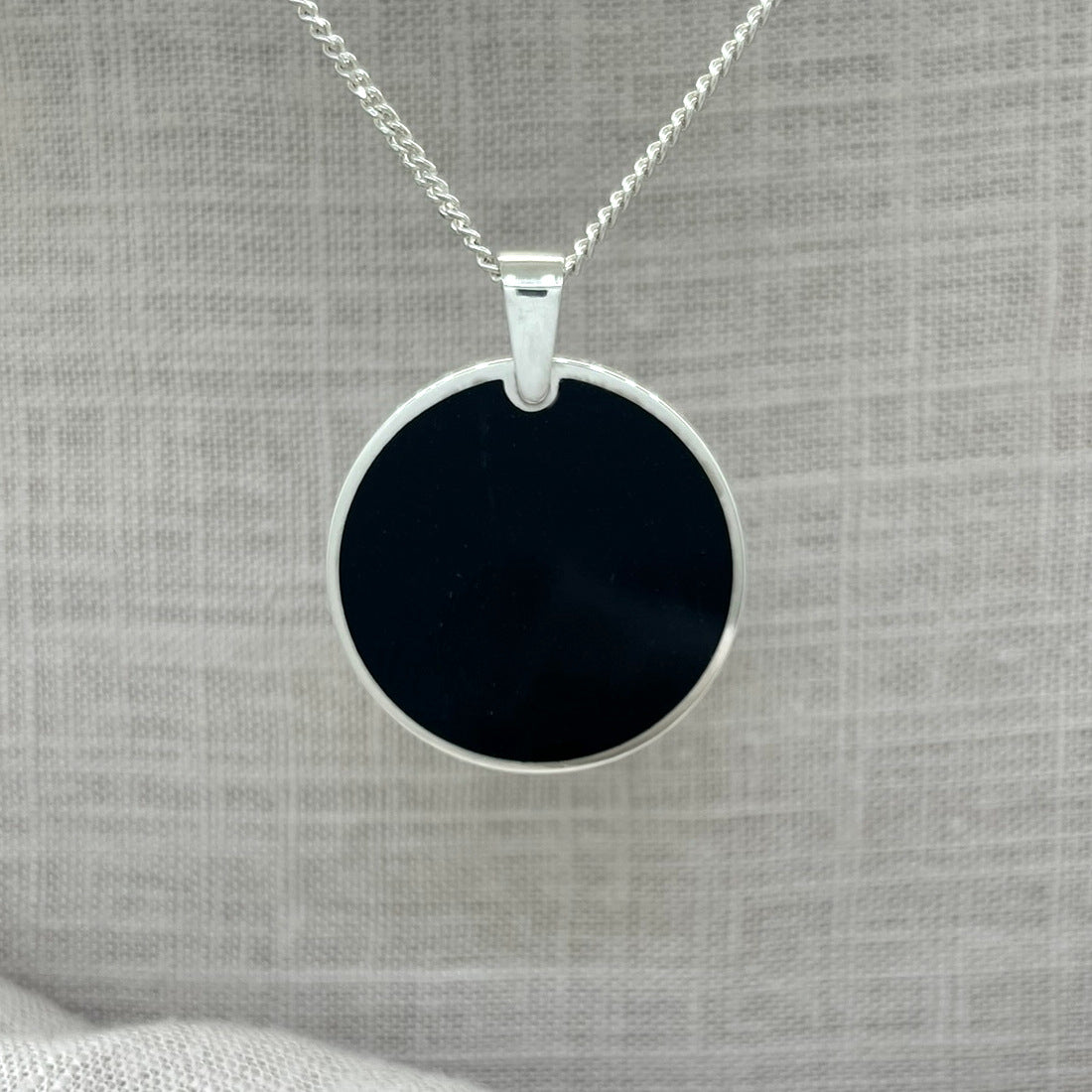 Cowell Black Jade Circle Pendant
