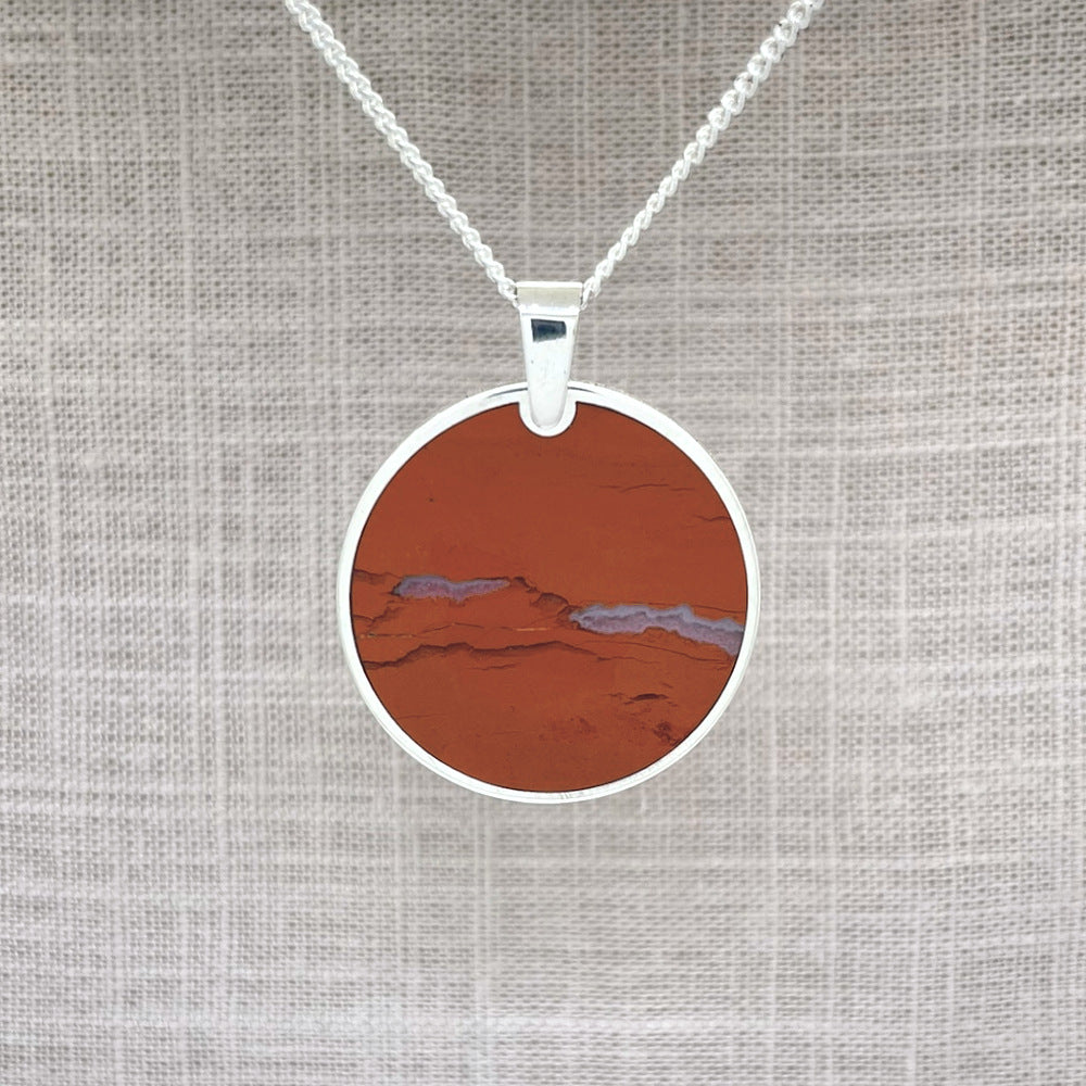 West Australian Jasper Circle Pendant
