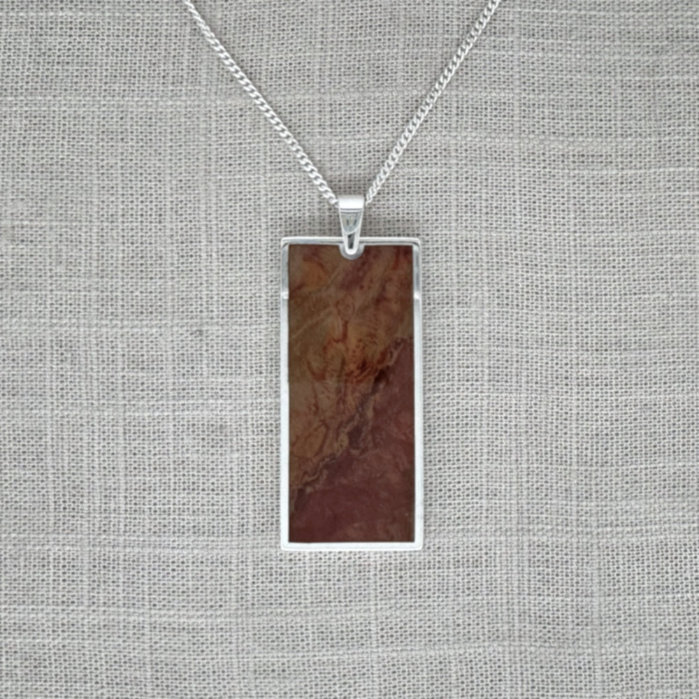 Australian Petrified Wood Rectangle Pendant