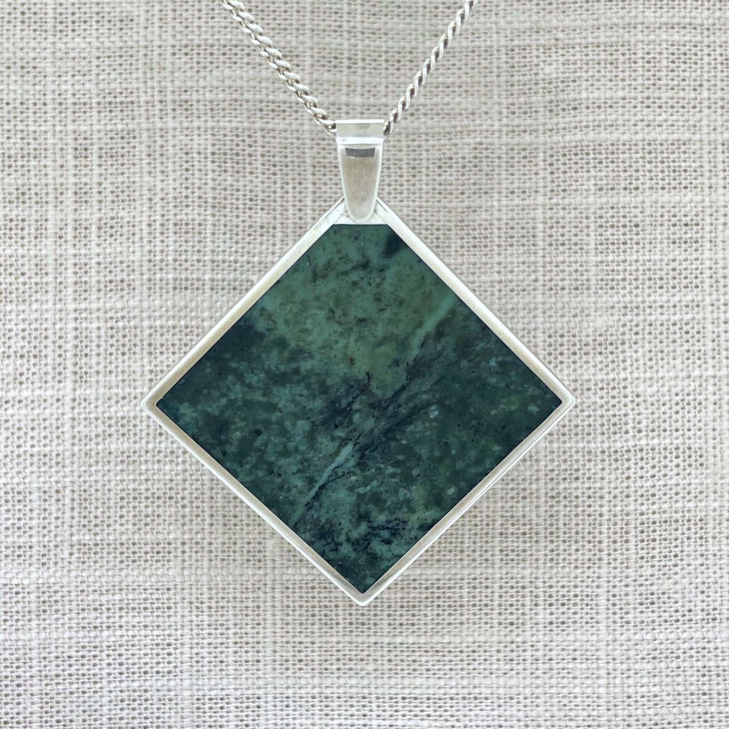 Australian Jade Square Pendant