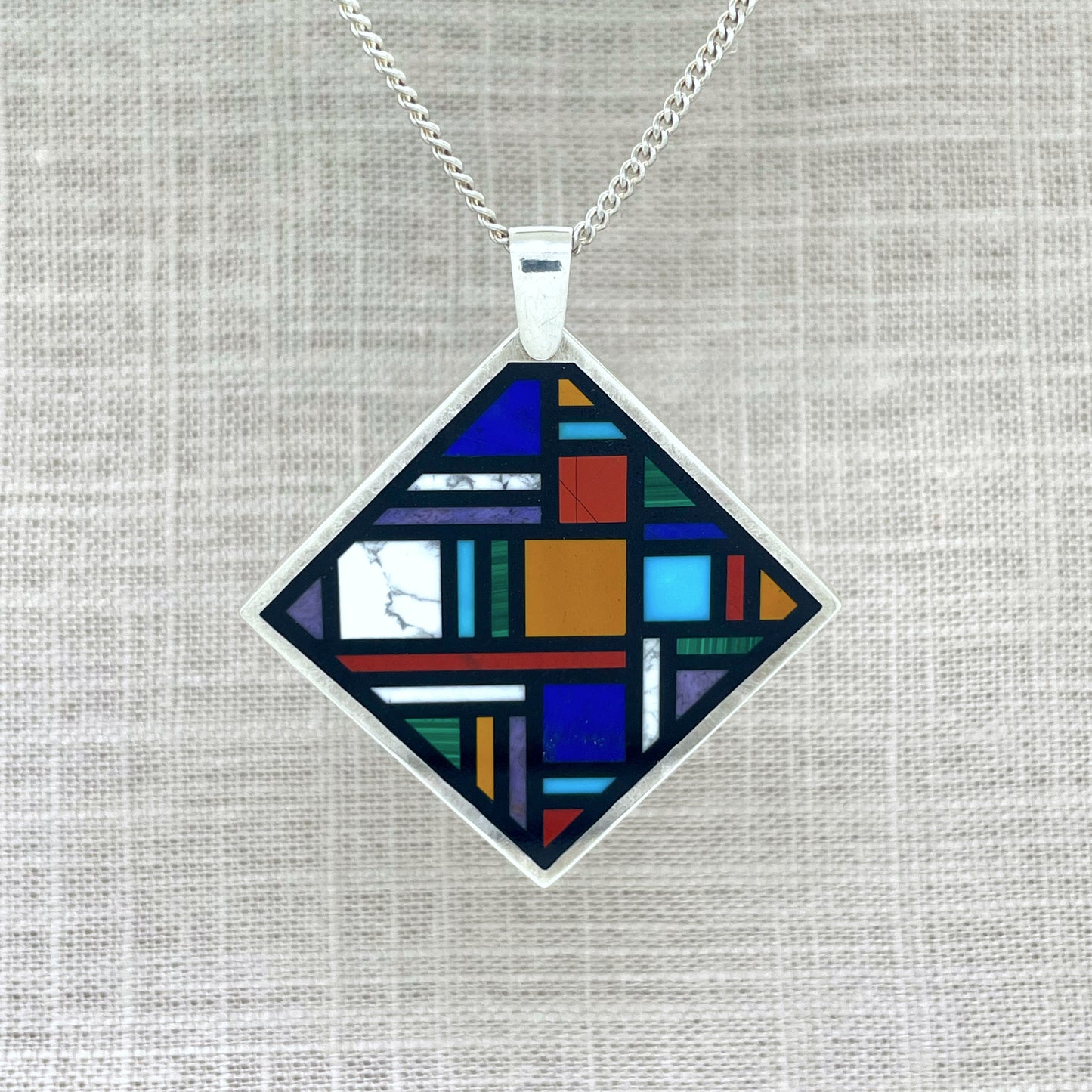 Mosaic Square Pendant