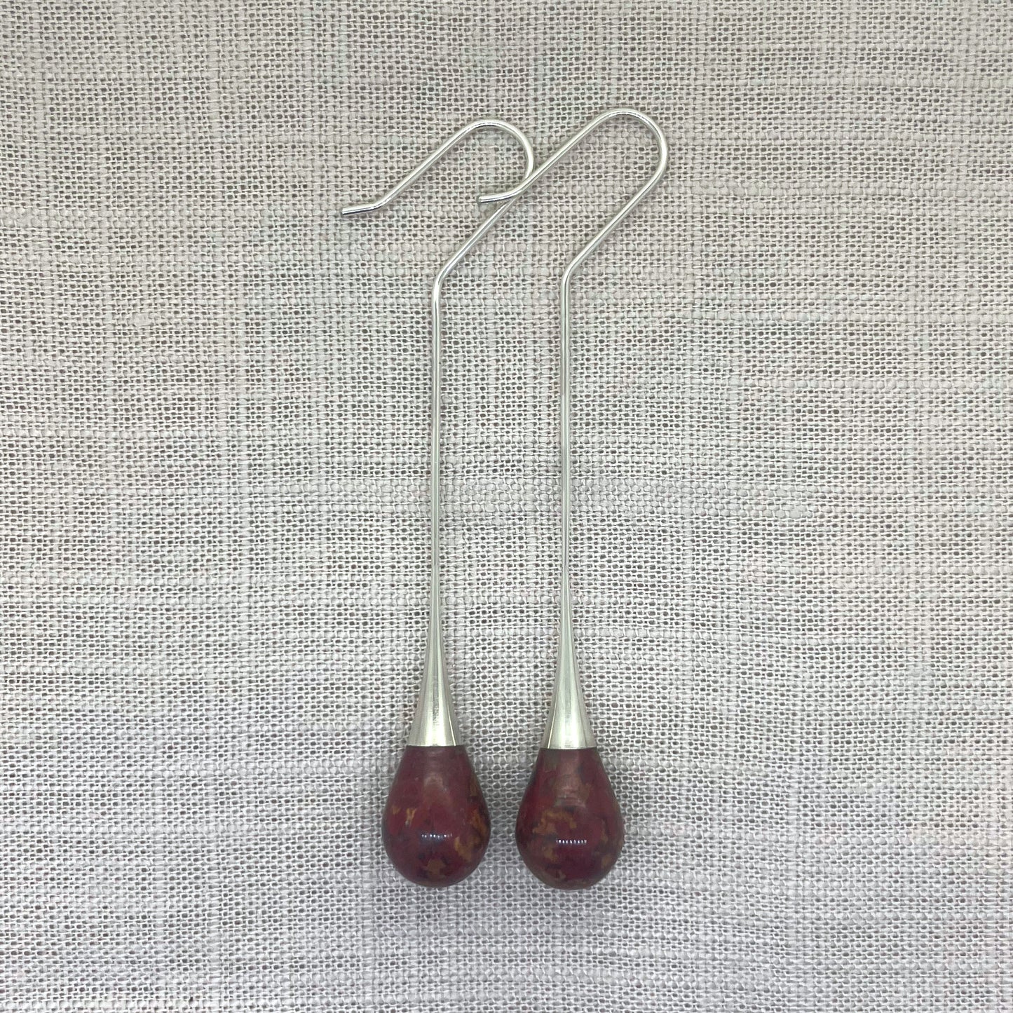 Stonedrop Earring - Spotted Red Jasper
