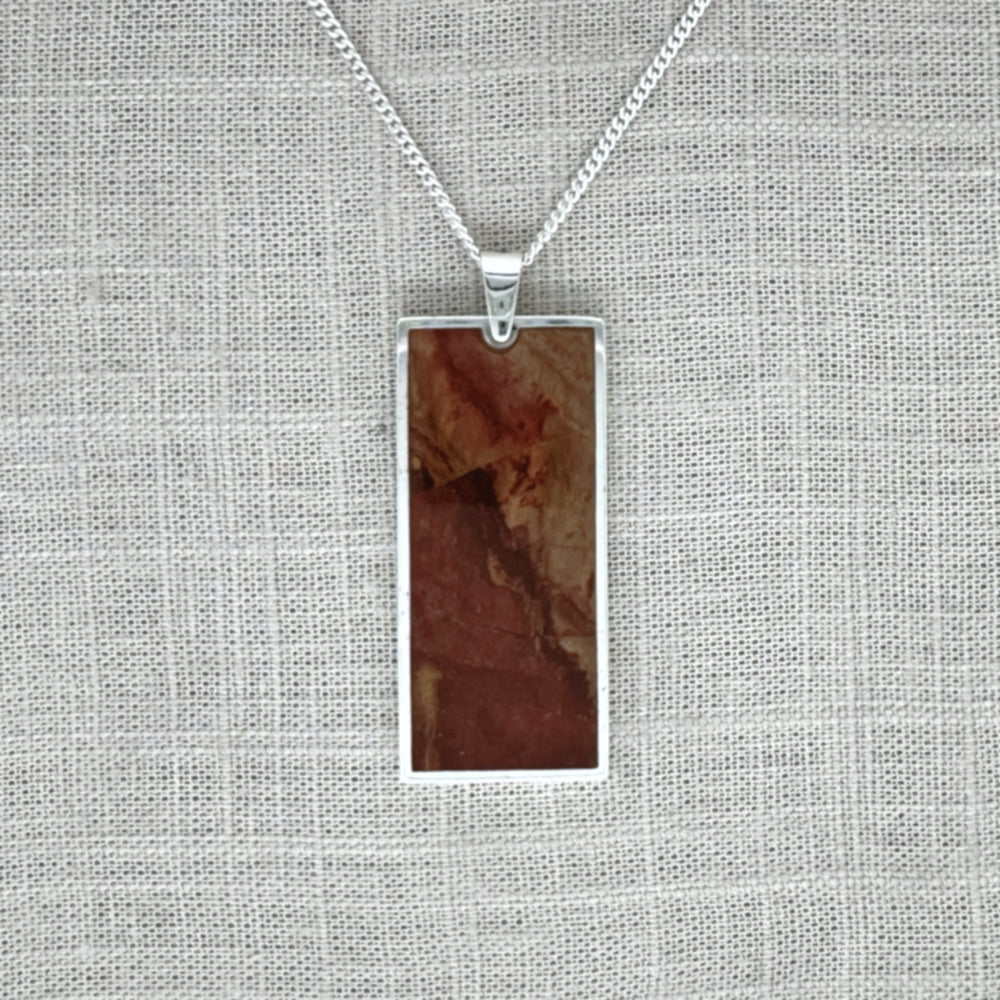 Australian Petrified Wood Rectangle Pendant