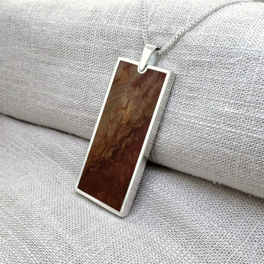 Australian Petrified Wood Rectangle Pendant