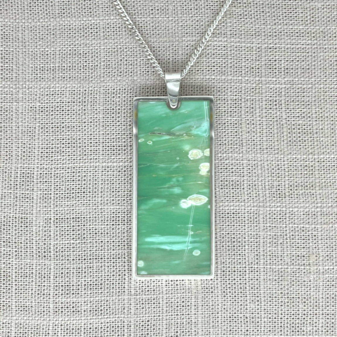 West Australian Variscite Rectangle Pendant