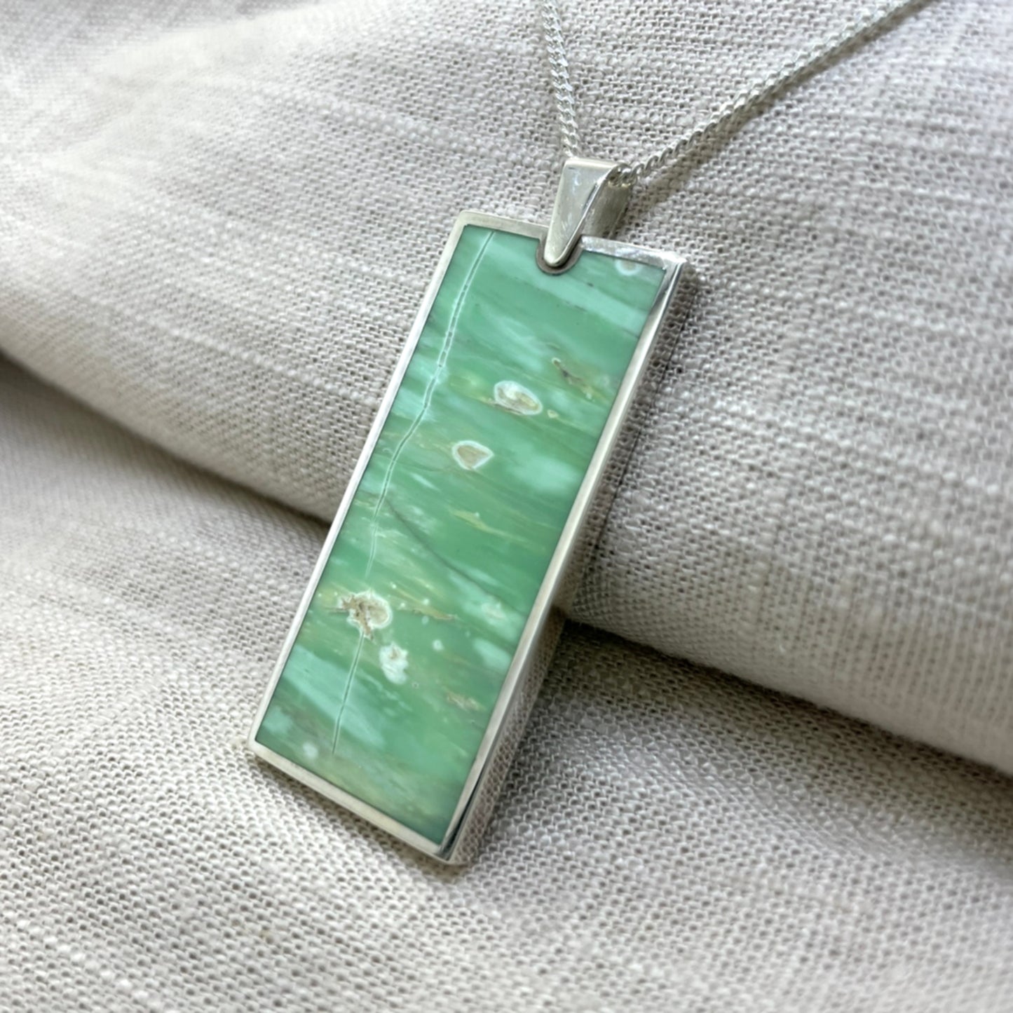 West Australian Variscite Rectangle Pendant