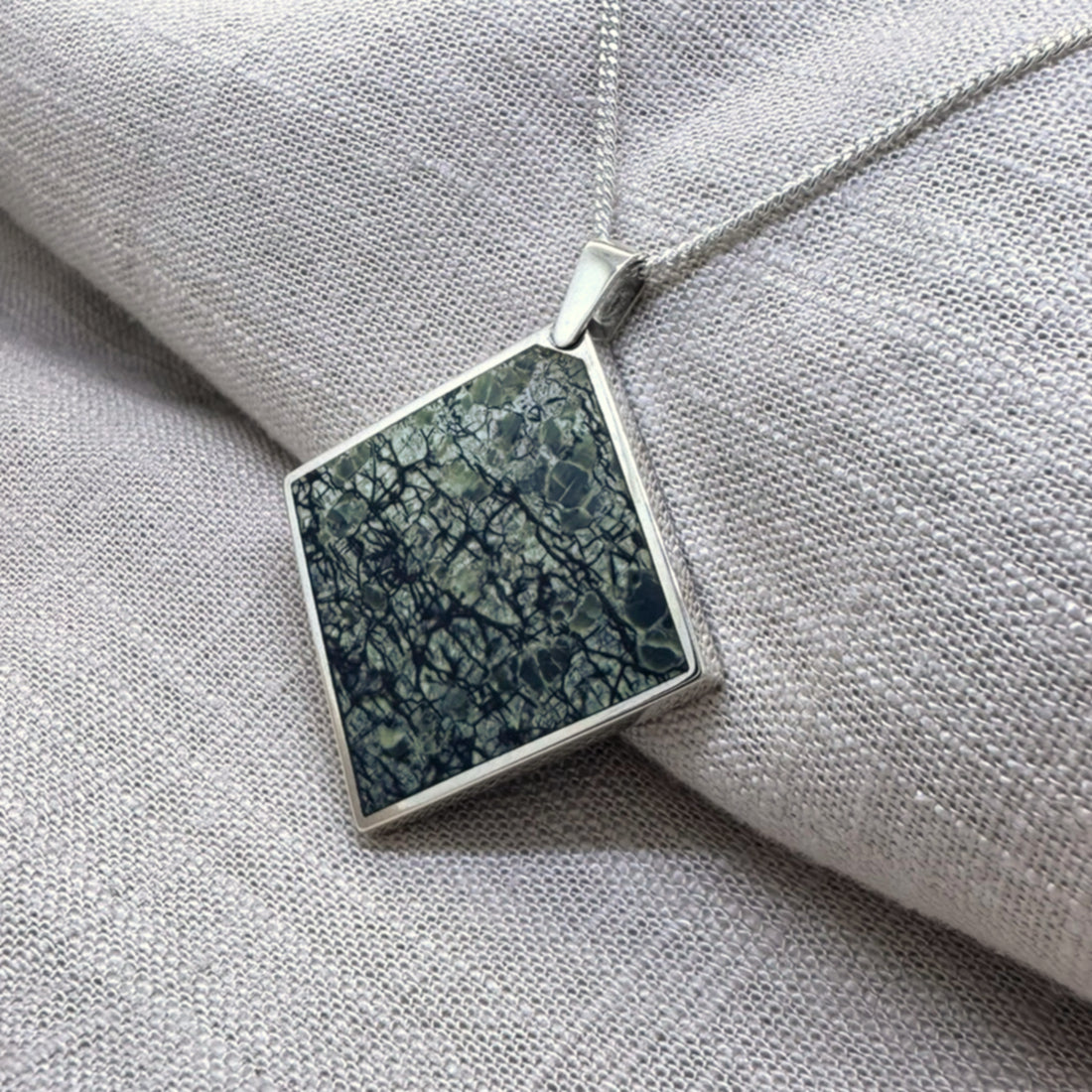 Australian Serpentine Square Pendant